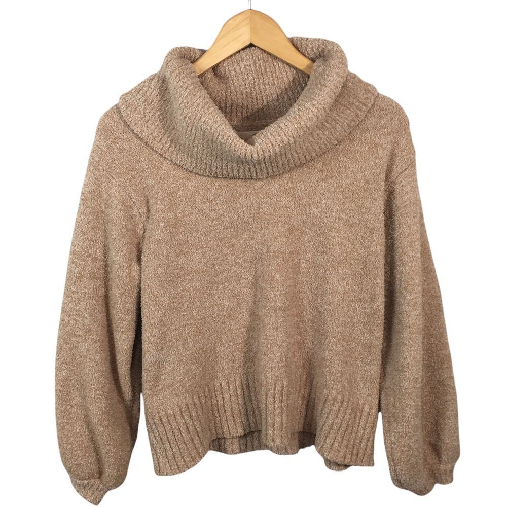 C5 Women’s JESSICA SIMPSON Funnel Neck Cropped Top Sweater L - Picture 1 of 3